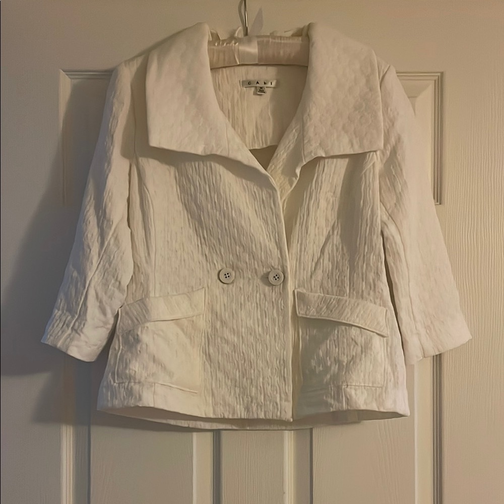 Women's White Quilted Jacket